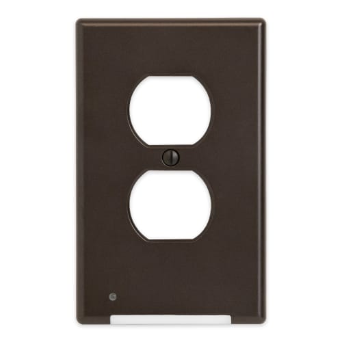 LumiCover Core Duplex Nightlight Wallplate, Aged Bronze